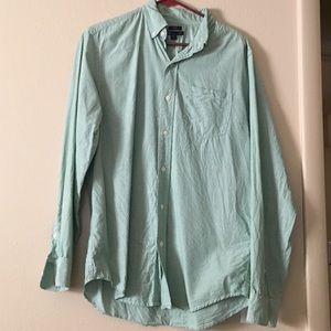 Green Button Down
